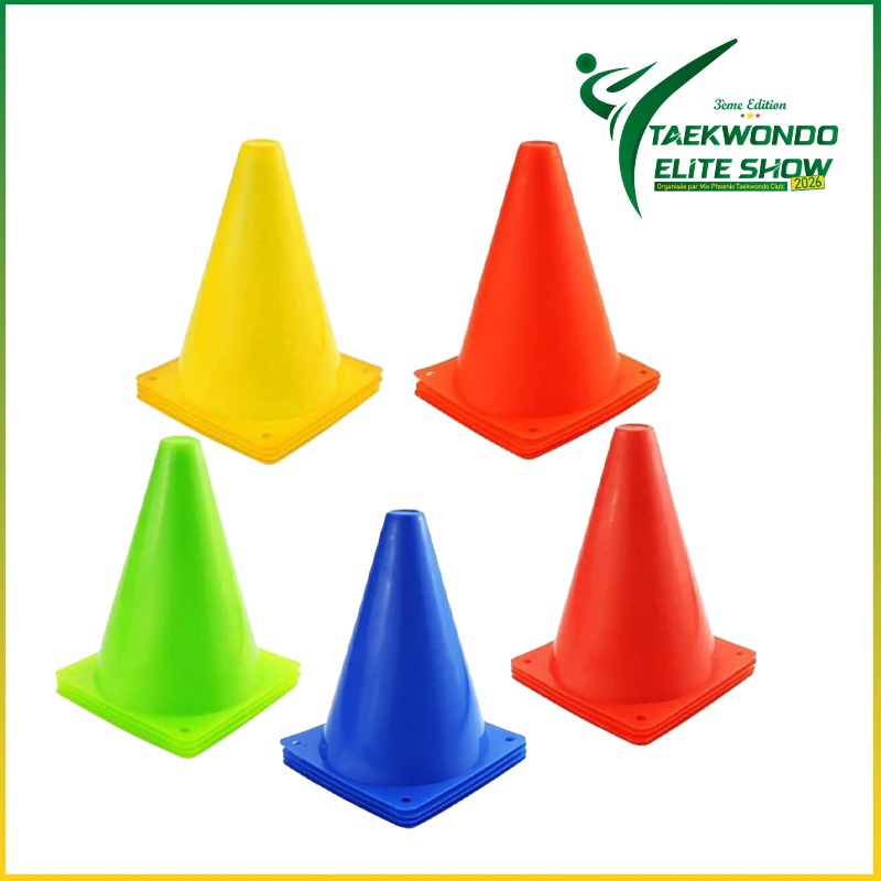 Cônes de sport multicolores